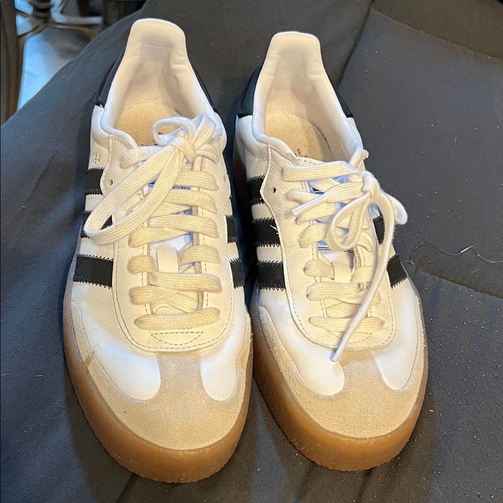 Adidas White and Black Classic Sneakers